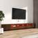 vidaXL Led Lights Brown Oak TV Bench 100x40cm 3pcs