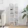 vidaXL 802702 White High Gloss Book Shelf 36.8" 2pcs