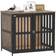 Pawhut Medium Dog Crate Furniture with Anti Chew Resistant Mesh 80x55x72 cm