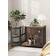 Pawhut Medium Dog Crate Furniture with Anti Chew Resistant Mesh 80x55x72 cm