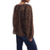 H&M Oversized Blouse - Beige/Leopard Print