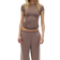 H&M Fitted Microfibre T-shirt - Dusty Brown