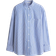 H&M Oversized Cotton Poplin Shirt - Blue/White Striped