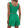 Shein Calvaya Solid Ribbed Knit Tank Top & Shorts - Green