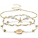 Shein 3pcs/Set Summer Beach Style Metal Starfish & Shell Beaded Glass Anklet Set For Women