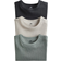 H&M Ribbed Bodysuits 3-pack - Dusty Green/Dark Grey (0993598049)
