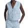 H&M Bouclé Waistcoat - Light Blue/Checked