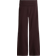 H&M Foldover Waist Cotton Trousers - Burgundy