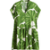 H&M Dame Krinklet Tunikakjole - Hvit/Grønne