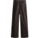 H&M Wide High Jeans - Dark Brown/Leopard Print