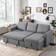 Yaheetech L-Shaped Bed 3 Seater Couch Light Grey Sofa 211cm 3 Seater
