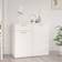 vidaXL Sonoma White High Gloss Sideboard 36x75cm
