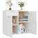 vidaXL Sonoma White High Gloss Sideboard 36x75cm