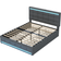Flieks Polsterbett 140x200 cm Doppelbett 2 USB 4 Schubladen Bettrahmen