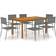 vidaXL 3067831 - Grey Patio Dining Set, 1 Table incl. 6 Chairs