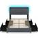 Costway King Frame with LED Lights Grey 145x210cm