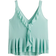 H&M Flounced Sleeveless Top - Light Turquoise