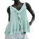 H&M Flounced Sleeveless Top - Light Turquoise