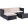 Ebern Designs Rattan - Black Outdoor Lounge Set, 1 Table incl. 1 Sofas