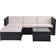 Ebern Designs Rattan - Black Outdoor Lounge Set, 1 Table incl. 1 Sofas