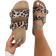 Shein WRCVS Black Leopard Print Flat Sandals For Women - Multicolor