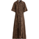 H&M Tie-Belt Shirt Dress - Dark Beige/Leopard Print