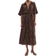 H&M Tie-Belt Shirt Dress - Dark Beige/Leopard Print