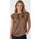 Neo Noir Fleur Drapy Satin Blouse Kortärmade - Dusty Brown