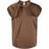 Neo Noir Fleur Drapy Satin Blouse Kortärmade - Dusty Brown
