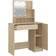 vidaXL with LED Sonoma Oak Dressing Table 35x86.5cm