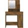 vidaXL with LED Smoked Oak Dressing Table 35x86.5cm