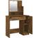 vidaXL with LED Smoked Oak Dressing Table 35x86.5cm