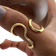 Shein 1pc Fashionable Asymmetrical Wavy Curve Stainless Steel Adjustable Open Ring For Women