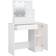 vidaXL with LED White Dressing Table 35x86.5cm