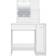 vidaXL with LED High Gloss White Dressing Table 35x86.5cm