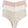 H&M Invisible Cotton Hipster Briefs 3-pack - Light Beige Marl/White/Pink