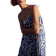 H&M Tie Strap Maxi Dress - Bright Blue/Patterned