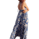 H&M Tie Strap Maxi Dress - Bright Blue/Patterned