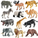 Shein 12 Pcs/Set Of Wildlife Simulation Models