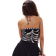 H&M Short Halter Neck Top - Black/Patterned