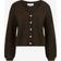 Gina Tricot V Neck Knitted Wool Alpaca Cardigan - Brown