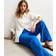 New Look wide leg trousers in green and blue stripe