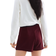H&M Dame Vinrød Skorts Med Knapper - Vinrød