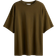 H&M Oversized T-shirt - Dark Khaki Green