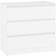 SECONIQUE Malvern White Chest of Drawer 80x77cm