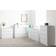 SECONIQUE Malvern White Chest of Drawer 80x77cm