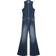 Bershka Denim Utsvängd Jumpsuit - Blå