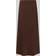 Pieces HW Midi Skirt Kjol - Mörkbrun