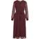 Vila V-Neck L S Midi Dress - Aubergine