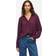 Vila V-udskæring Skjorte Bluse - Aubergine
